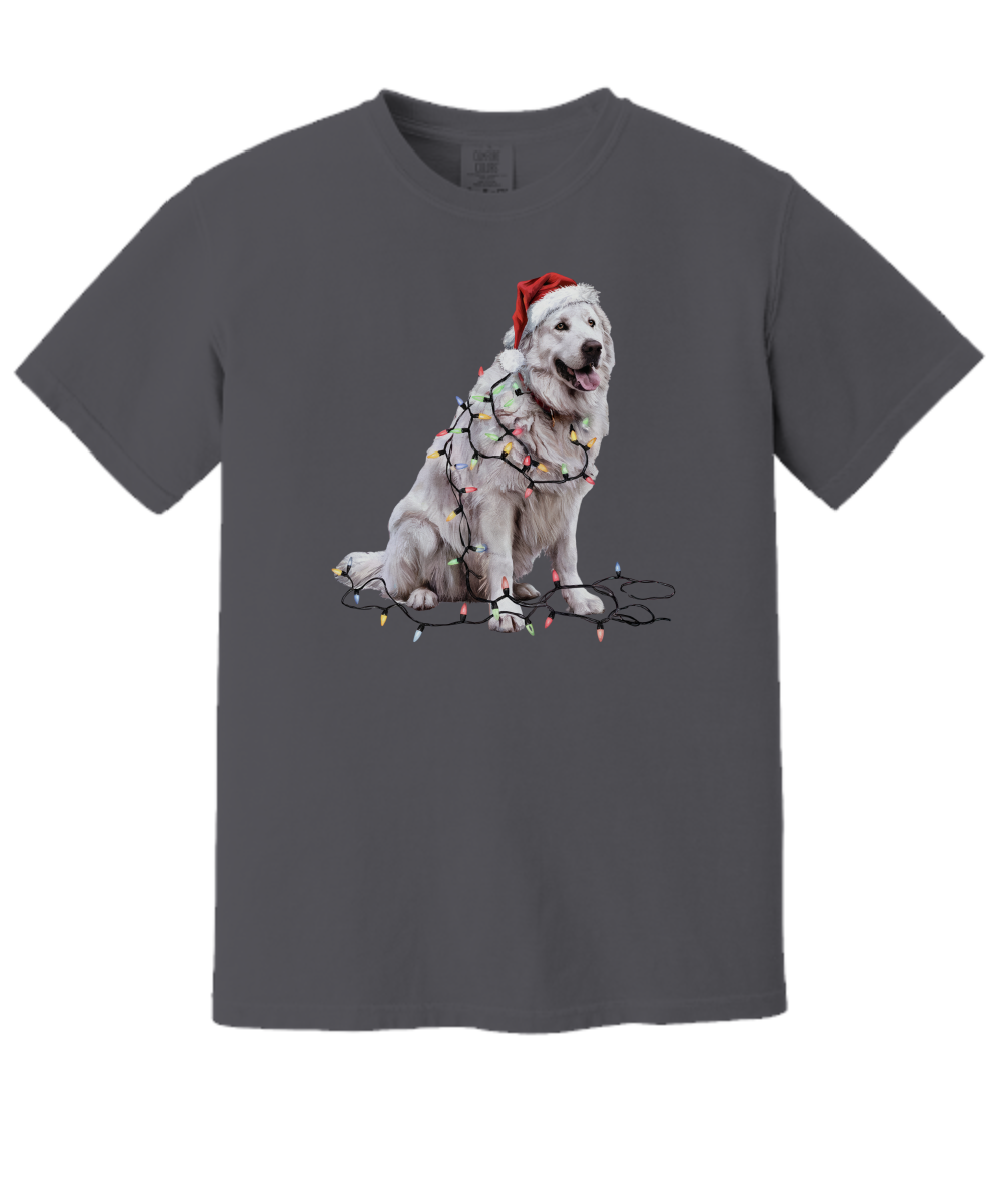 Christmas Great Pyrenees Shirt, Christmas Lights Dog Tee, Christmas Dog Tee, Great Pyrenees Mom Tshirt, Gift for Dog Lover, Great Pyrenees