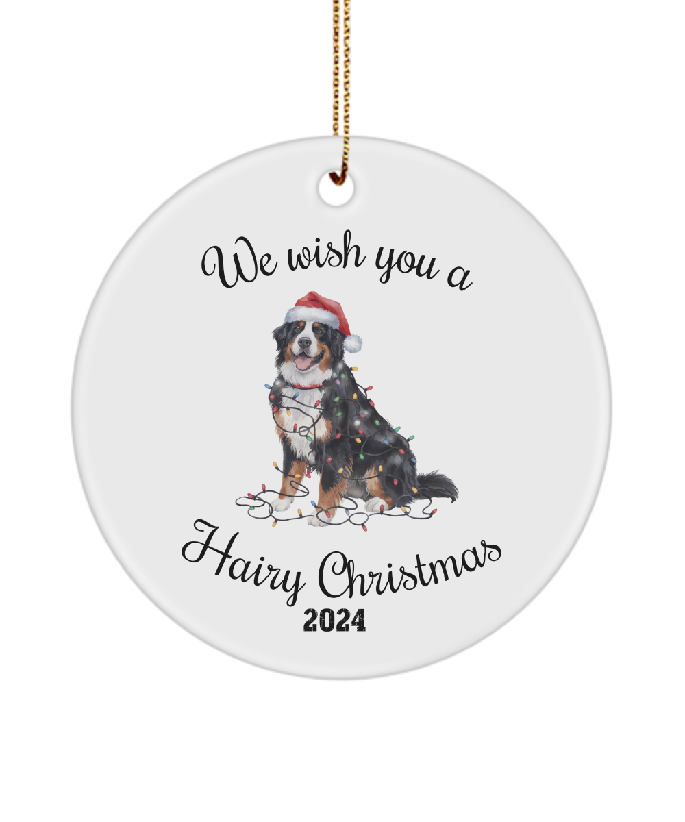 Christmas Bernese Mountain Dog Ornament, Christmas Lights Dog Keepsake, Christmas Dog, Bernese Mountain Dog Mom, Gift For Dog Lover, Bernese Mountain Dog