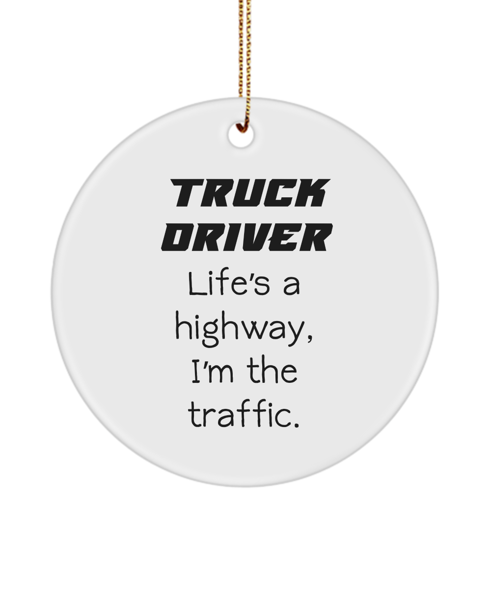 Trucker Gifts for Truck Driver, Truck Driver Ornament, Semi-trailer Truck Driver, Truck Driver Appreciation Gifts, Truck Driver Gifts