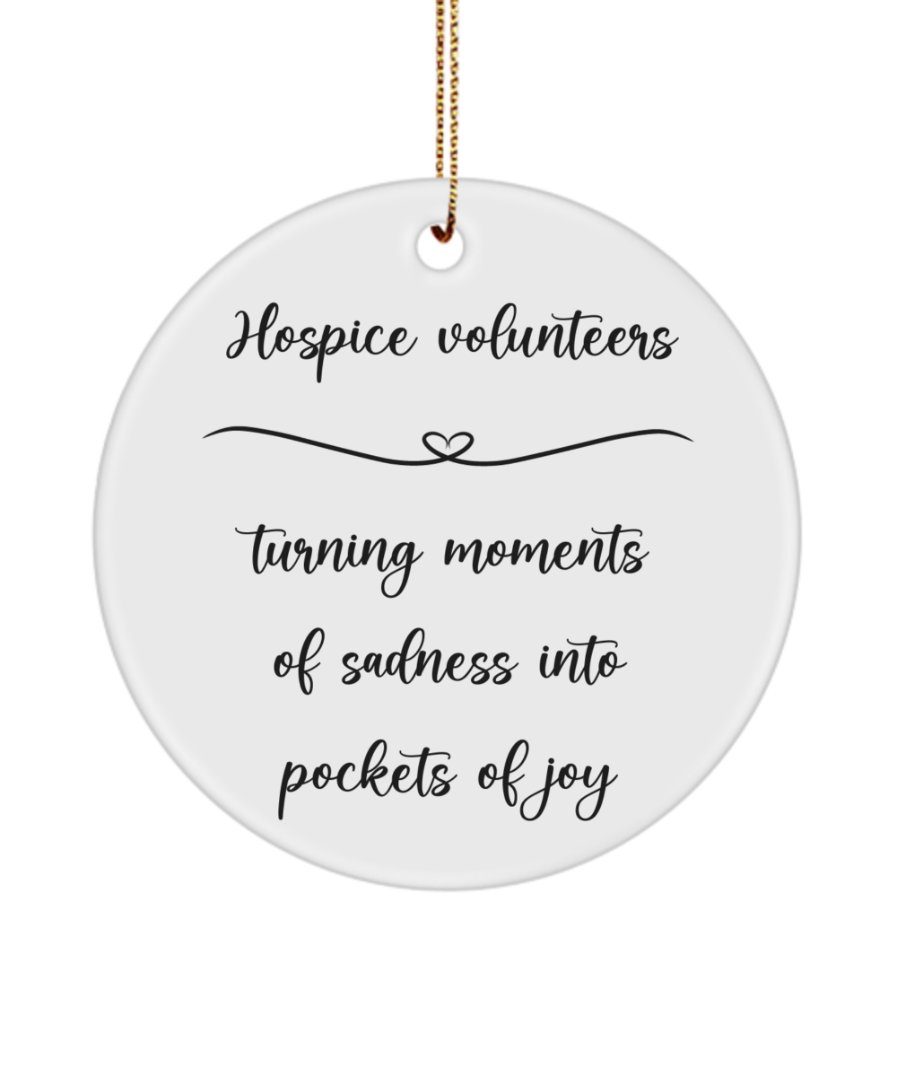 Hospice Volunteer Appreciation Ornament, Caregiver Gift, Volunteer Gift, Gift for Hospice Volunteer, Gift for Hospice Nurse, Hospice Gift