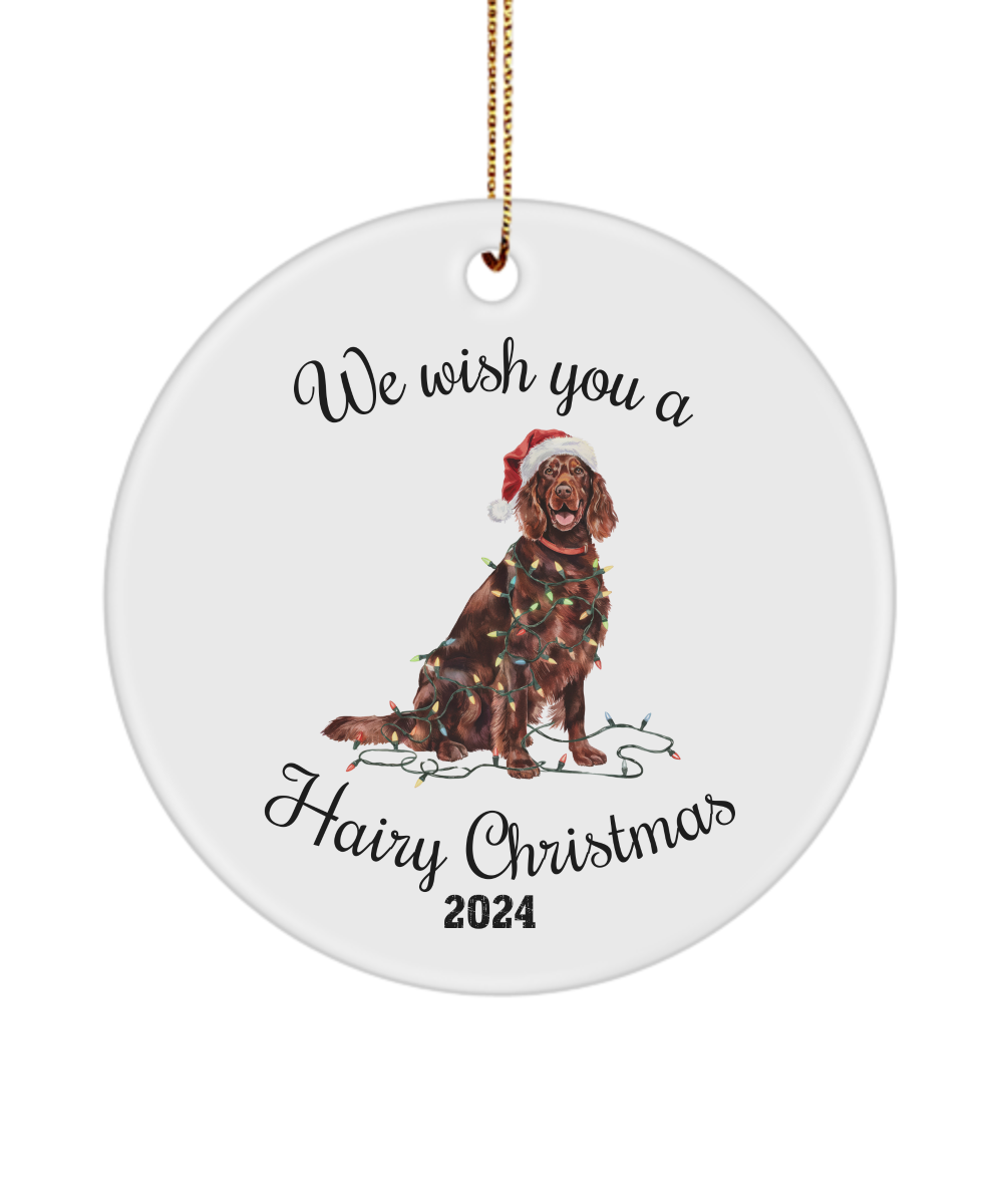 Christmas Irish Setter Ornament, Irish Setter Mom, Christmas Lights Dog Keepsake, Christmas Dog, Gift for Dog Lover, Irish Setter