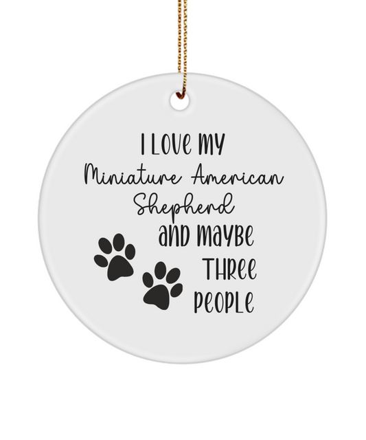Miniature American Shepherd ornament, dog lover gift, pet ornament, pet lover gift, puppy love gift, animal lover gift