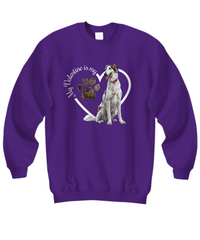 Load image into Gallery viewer, Valentine Borzoi Sweatshirt, Borzoi Mom, Valentine Heart Dog, Valentine Dog Sweatshirt, Gift for Dog Lover
