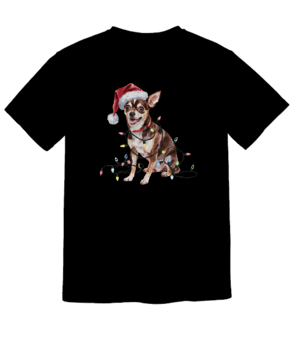 Christmas Chihuahua Shirt, Christmas Lights Dog Tee, Christmas Dog Tee, Chihuahua Mom Tshirt, Gift for Dog Lover, Chihuahua