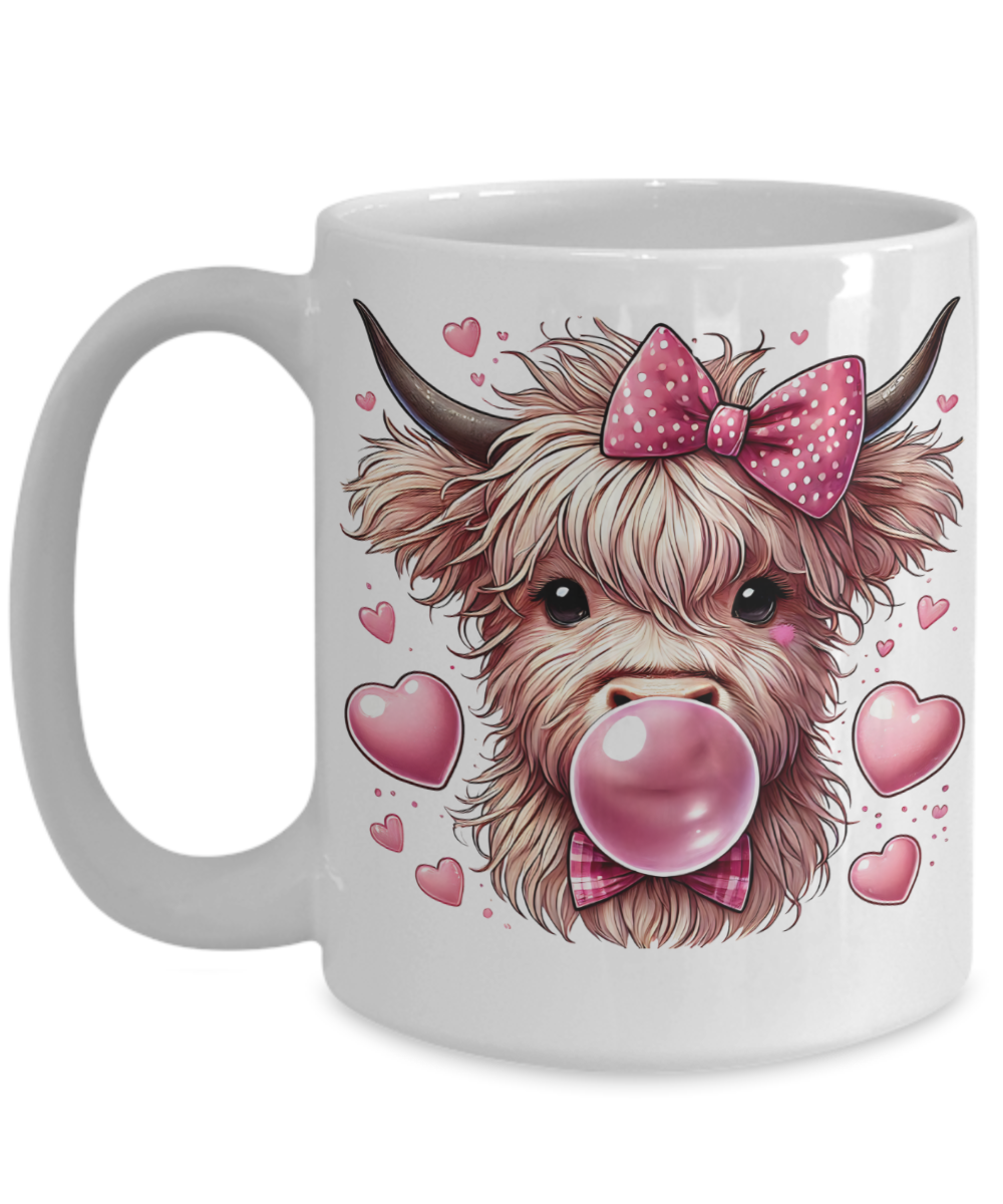 Valentines Day Highland Cow Mug