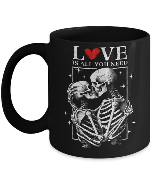 Valentines Day Mug, Skeleton Love Mug