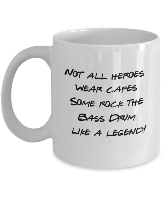 Bass Drum Mug, Gift For Bass Drum Player, Gifts For Musicians, Music Gift, Music Lover Gift, Musician Gifts