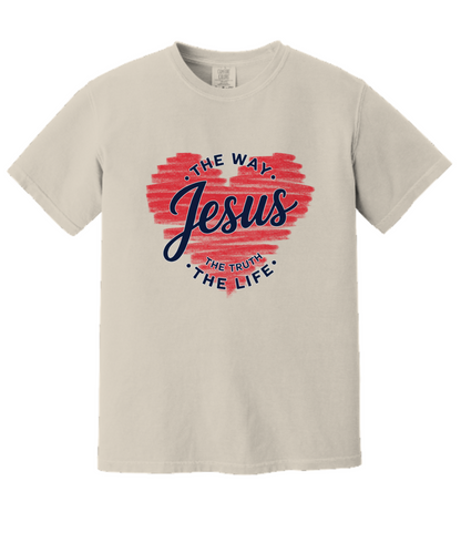 Jesus The Way The Truth The Life Shirt, Comfort Colors Christian Shirt, Retro Christian Tshirt, Jesus Tee, Christian Apparel