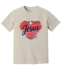 Load image into Gallery viewer, Jesus The Way The Truth The Life Shirt, Comfort Colors Christian Shirt, Retro Christian Tshirt, Jesus Tee, Christian Apparel
