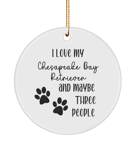 Chesapeake Bay Retriever ornament, dog lover gift, pet ornament, pet lover gift, puppy love gift, animal lover gift