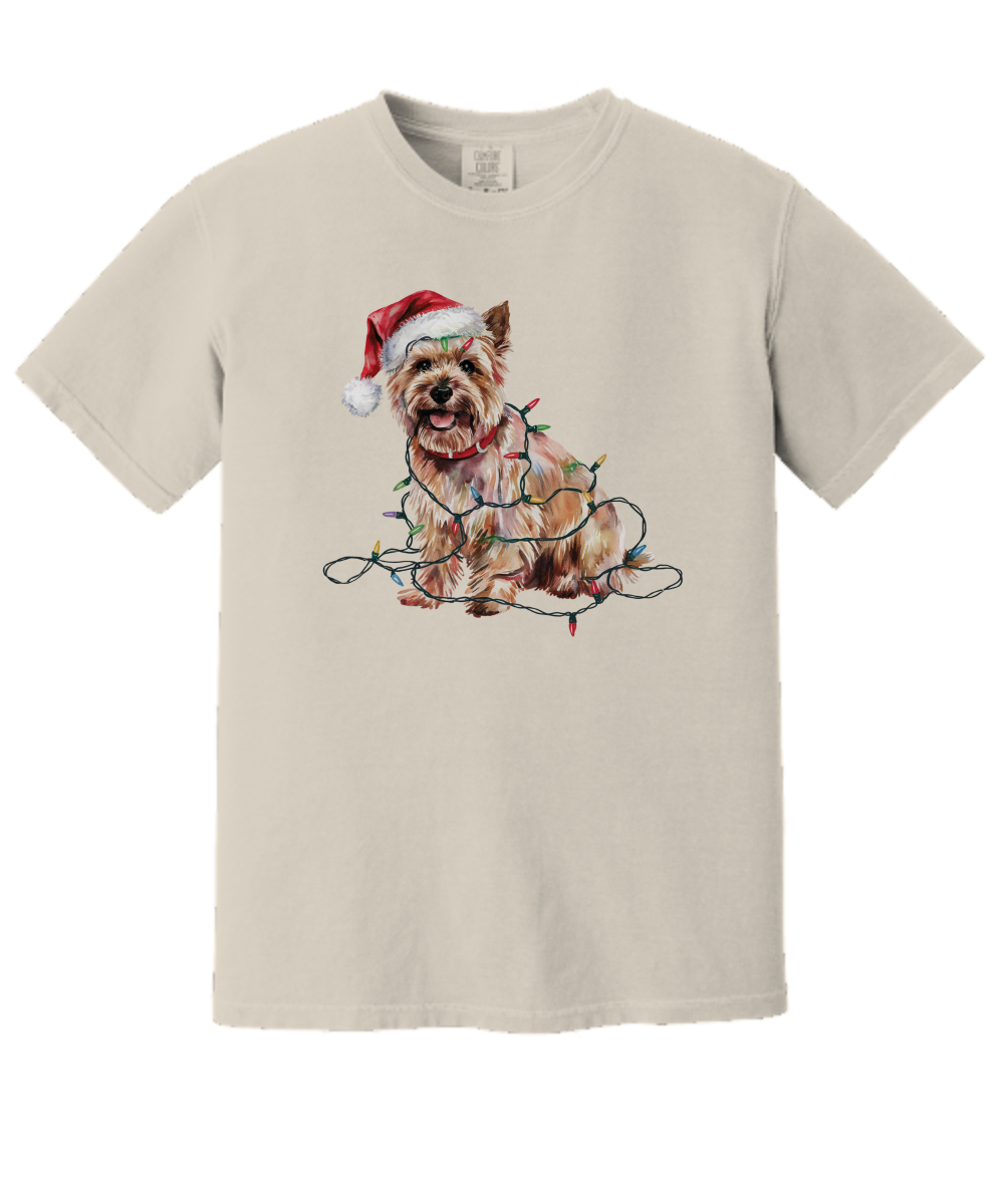 Christmas Cairn Terrier Shirt, Christmas Lights Dog Tee, Christmas Dog Tee, Cairn Terrier Mom Tshirt, Gift for Dog Lover, Cairn Terrier