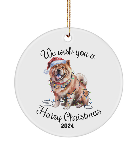 Christmas Chow Chow Ornament, Chow Chow Mom, Christmas Lights Dog Keepsake, Christmas Dog, Gift for Dog Lover, Chow Chow