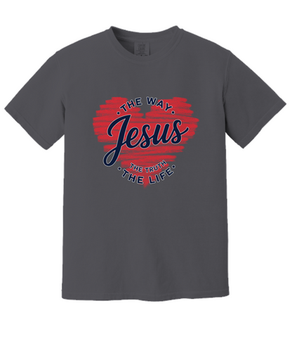 Jesus The Way The Truth The Life Shirt, Comfort Colors Christian Shirt, Retro Christian Tshirt, Jesus Tee, Christian Apparel