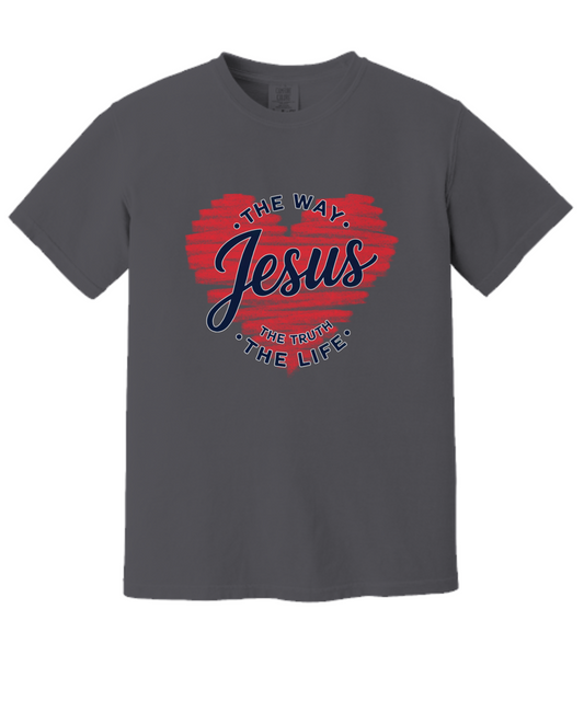 Jesus The Way The Truth The Life Shirt, Comfort Colors Christian Shirt, Retro Christian Tshirt, Jesus Tee, Christian Apparel