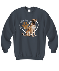 Load image into Gallery viewer, Valentine Anatolian Shepherd Sweatshirt, Anatolian Shepherd Mom, Valentine Heart Dog, Valentine Dog Sweatshirt, Gift for Dog Lover
