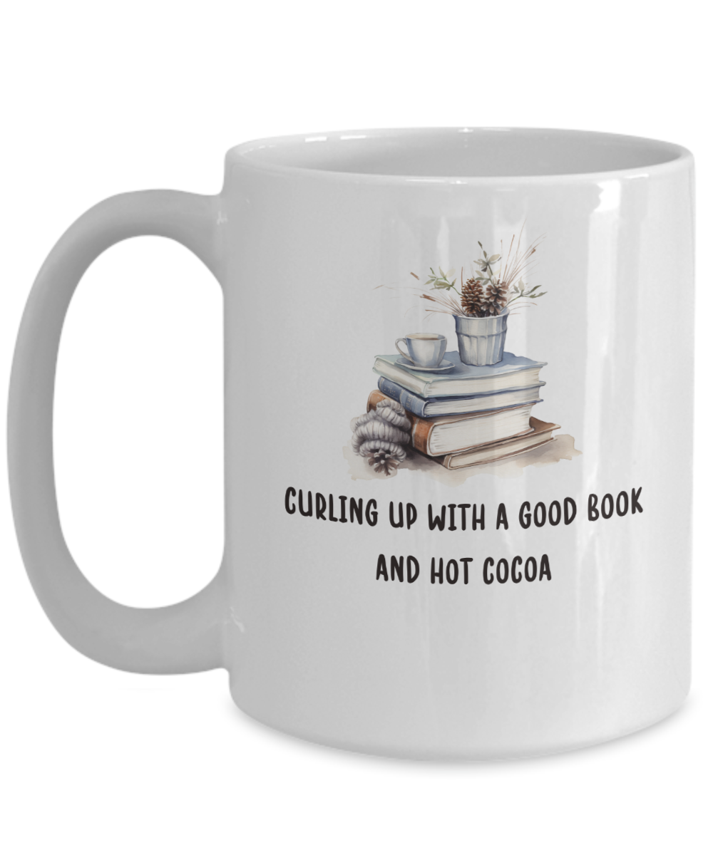 Cozy Winter Reading Mug, Book Lover Coffee Mug, Reading Coffee Mug, Book Lover Mug, Reading Mug, Winter Bookish Coffee Mug