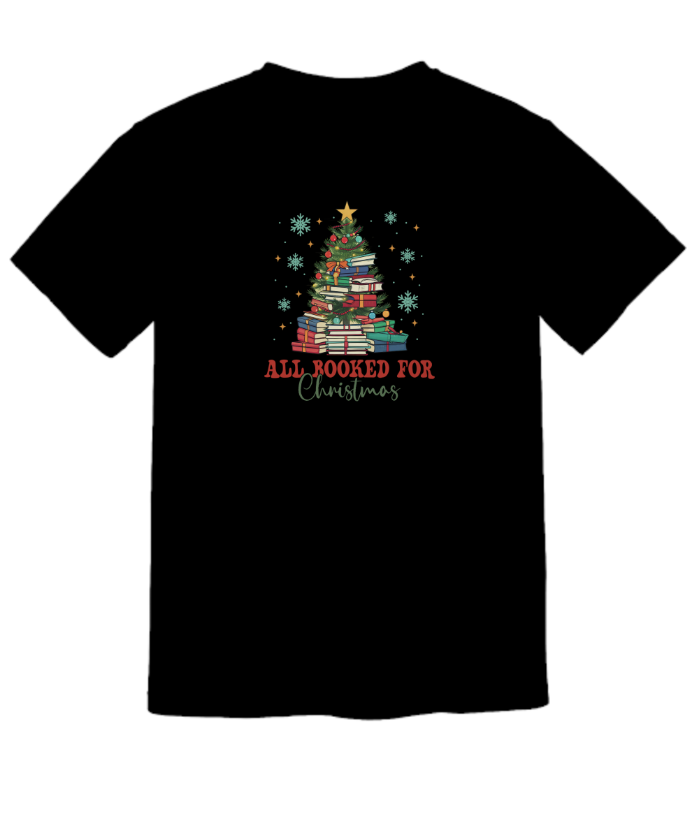 Christmas Books Shirt, All Booked for Christmas Shirt, Gift for Librarian, Bookworm Christmas, Book Lover Gift, Bookish Shirt