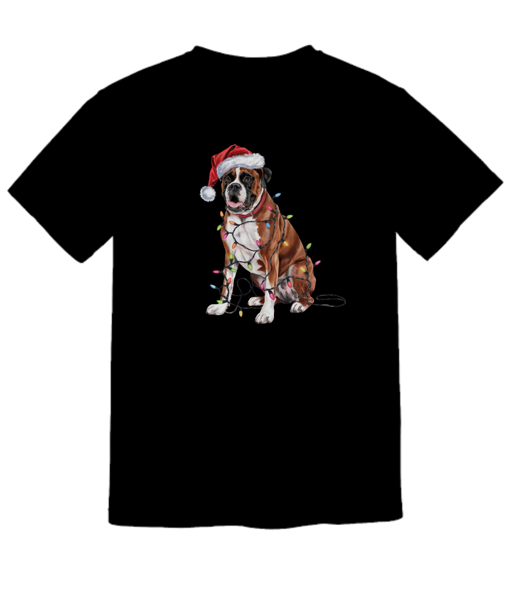 Christmas Boxer Shirt, Christmas Lights Dog Tee, Christmas Dog Tee, Boxer Mom Tshirt, Gift for Dog Lover, Boxer