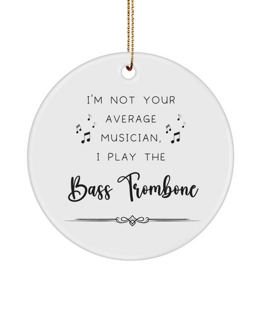 Bass Trombone Coffee Ornament, Gifts for Best Musician Ever, Gift for Bass Drum Player, Christmas, Birthday, Event Keepsake