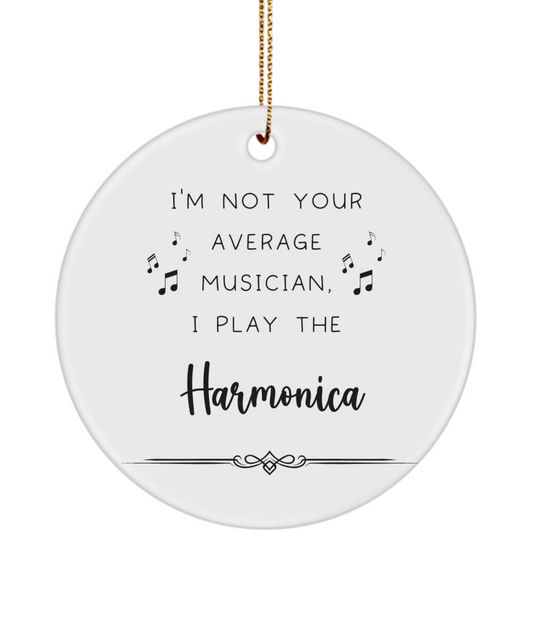 Harmonica Coffee Ornament, Gifts for Best Musician Ever, Gift for Harmonica Player, Christmas, Birthday, Event Keepsake