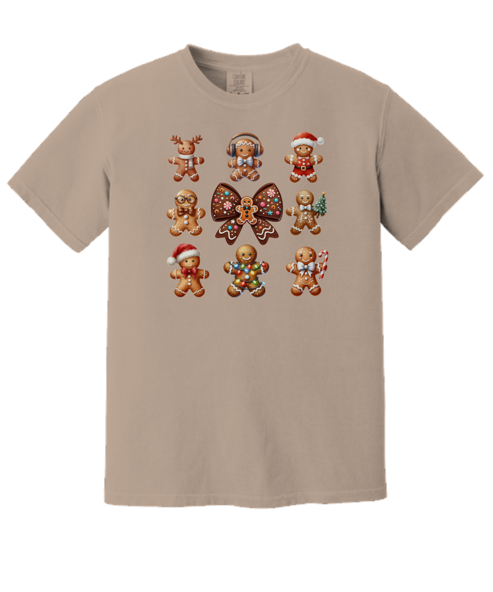 Christmas Gingerbread Coquette Shirt, Christmas Shirt, Christmas Gingerbread Bow Shirt for Women, Christmas Gingerbread