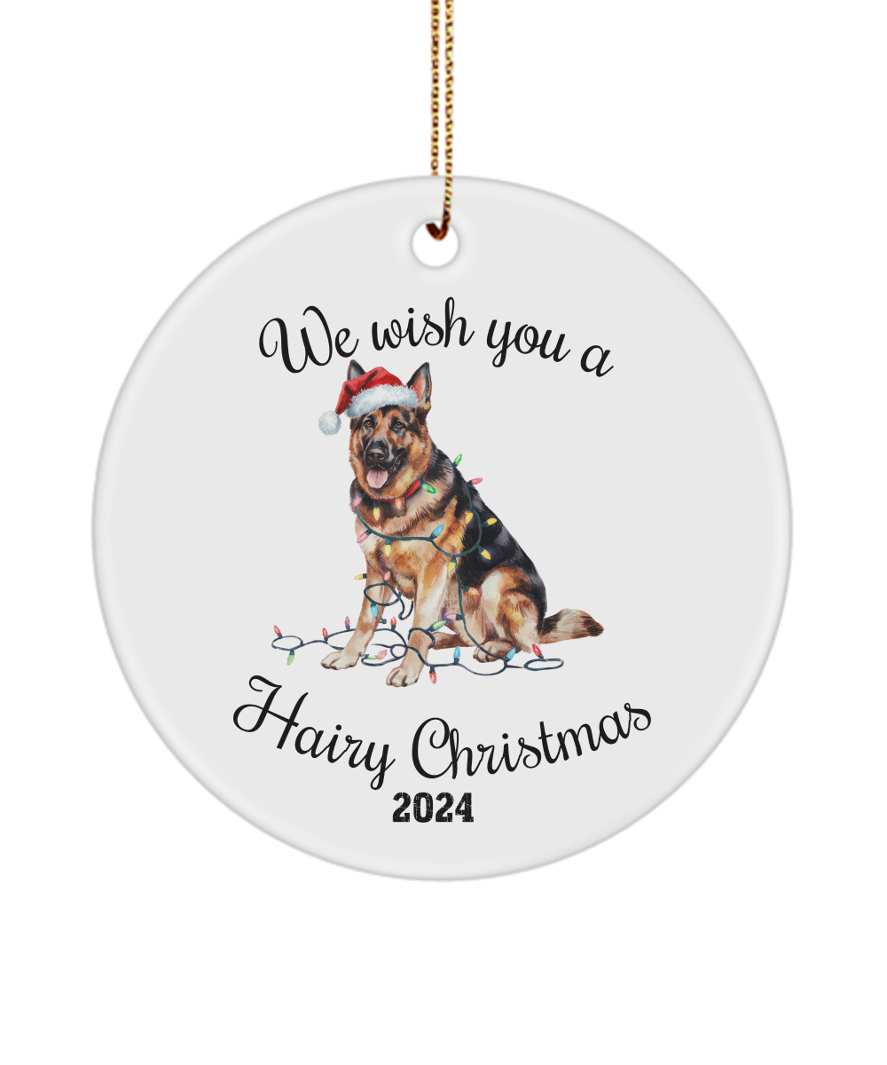 Christmas German Shepherd Ornament, German Shepherd Mom, Christmas Lights Dog Keepsake, Christmas Dog, Gift for Dog Lover, German Shepherd