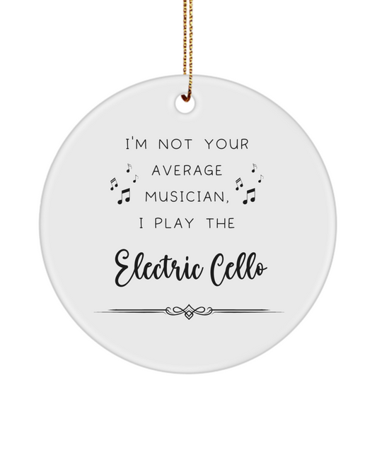 Electric Cello Coffee Ornament, Gifts for Best Musician Ever, Gift for Electric Cello Player, Christmas, Birthday, Event Keepsake