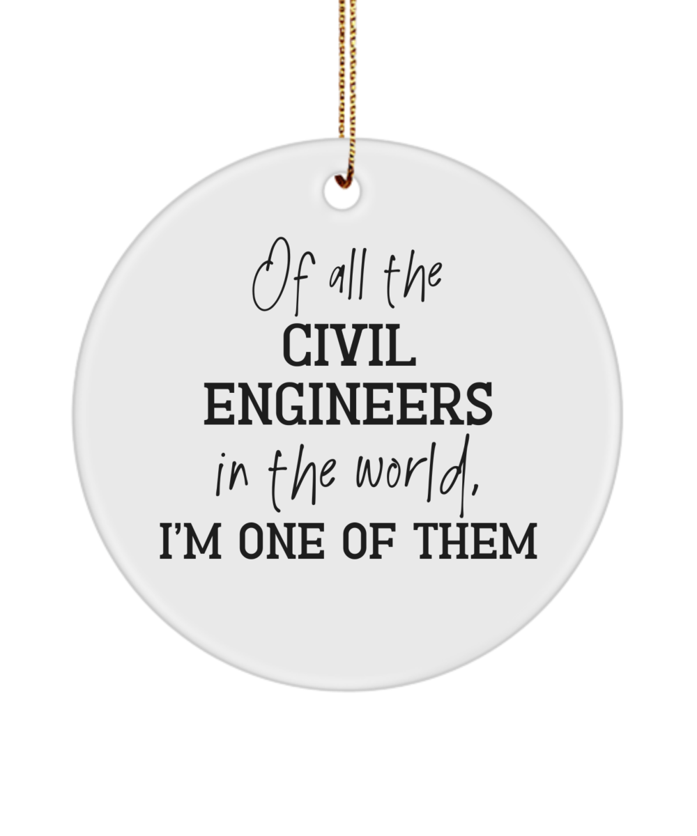 Civil Engineer ornament, gift for civil engineer, civil engineering student gift, civil engineer graduation gift