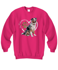 Load image into Gallery viewer, Valentine Australian Shepherd Sweatshirt, Australian Shepherd Mom, Valentine Heart Dog, Valentine Dog Sweatshirt, Gift for Dog Lover
