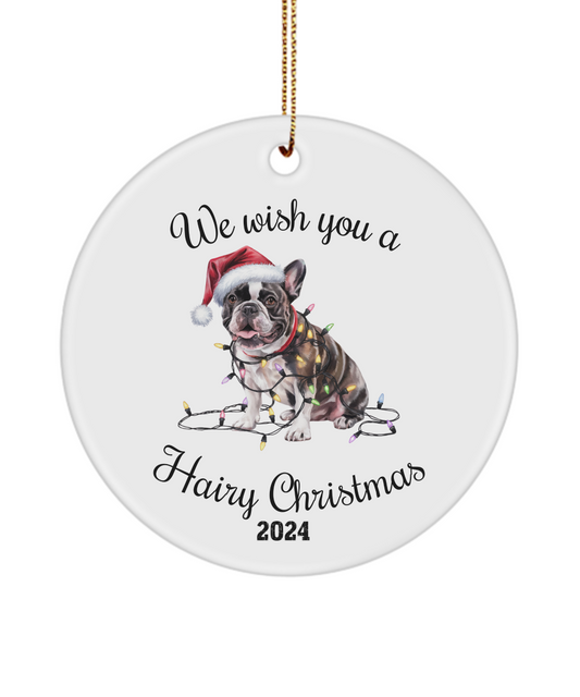 Christmas French Bulldog Ornament, French Bulldog Mom, Christmas Lights Dog Keepsake, Christmas Dog, Gift for Dog Lover, French Bulldog