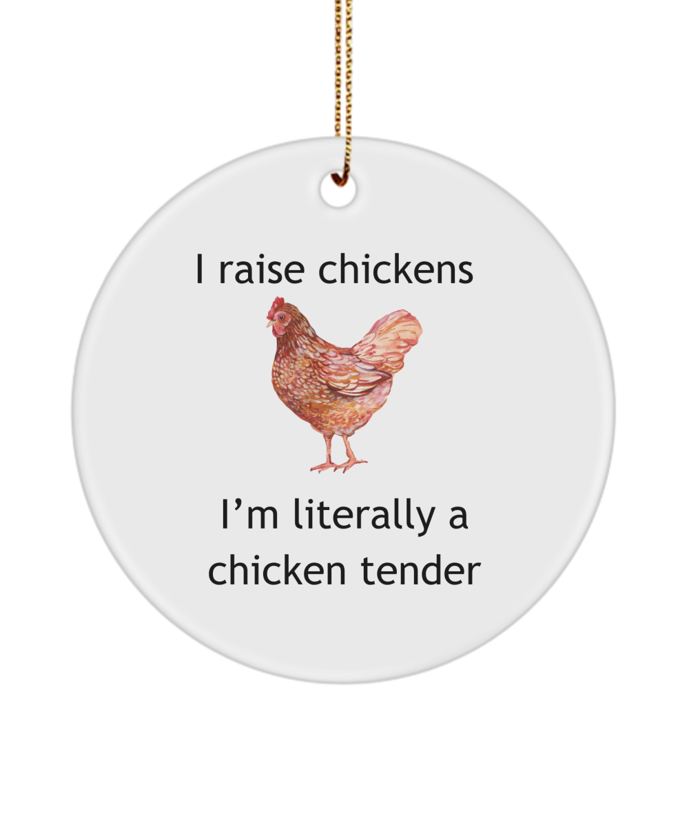 Chicken Ornament, Chicken Tender Keepsake, Funny Chicken Gift, Poultry Lover Gift, Chicken Mom, Backyard Chickens, Homesteading Ornament