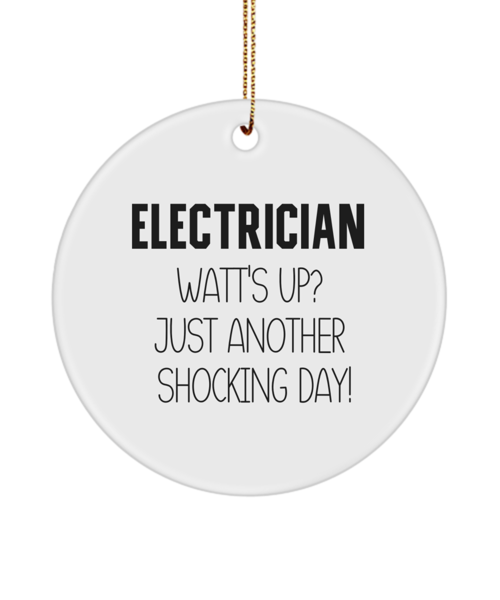 Electrician gifts, gift for electrician, handyman gift, contractor gift, electrician ornament, funny electrician gifts, sparky gift