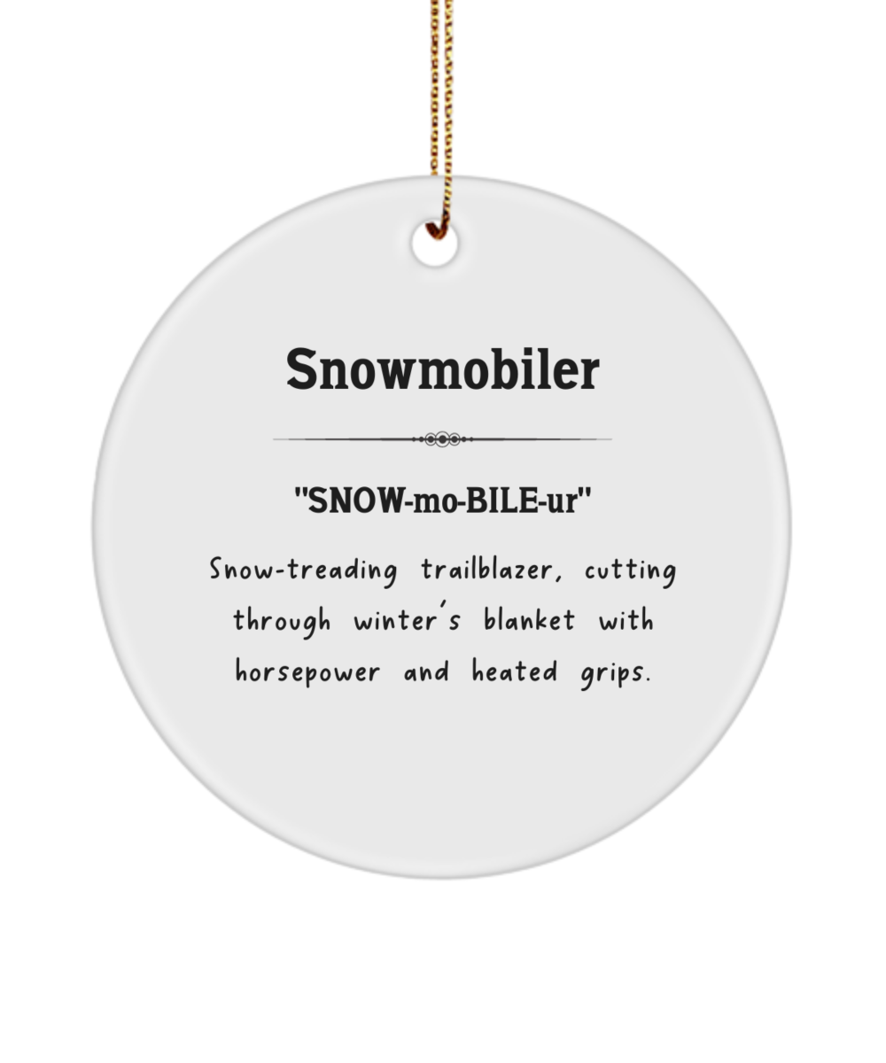 Snowmobiler Ornament, Snowmobile Gift, Winter Sports Gift, Snowmobile Decor, Winter Fun Keepsake, Outdoor Sports Ornament, Ski-Doo Gifts