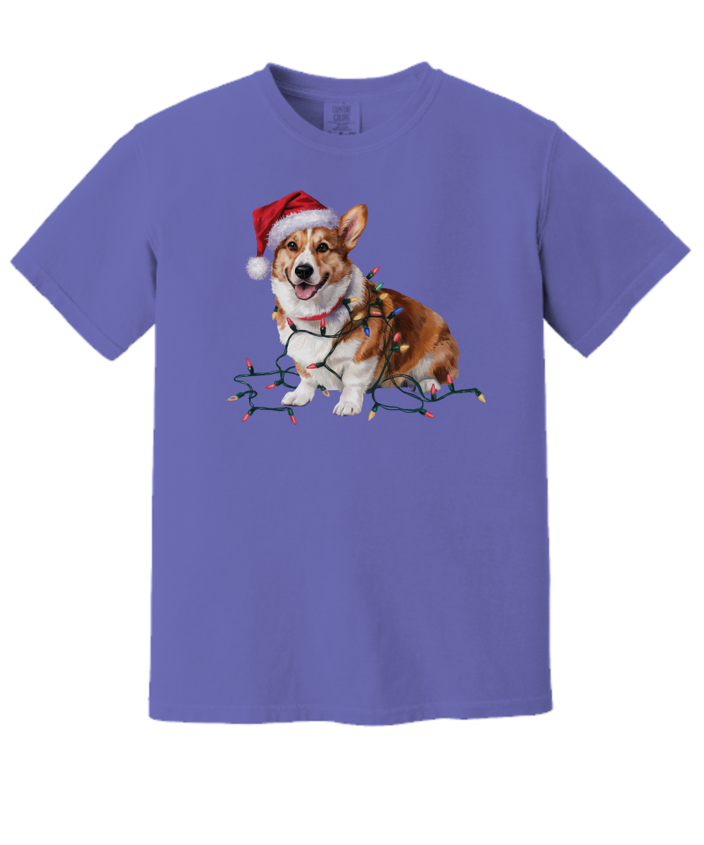 Christmas Cardigan Welsh Corgi Shirt, Christmas Lights Dog Tee, Christmas Dog, Corgi Mom Tee, Gift for Dog Lover, Corgi Tee