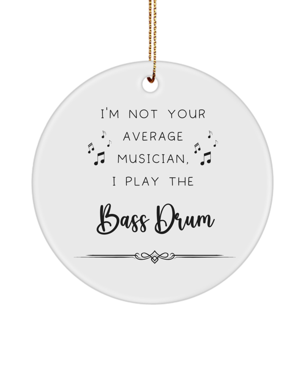 Bass Drum Coffee Ornament, Gifts for Best Musician Ever, Gift for Bass Drum Player, Christmas, Birthday, Event Keepsake