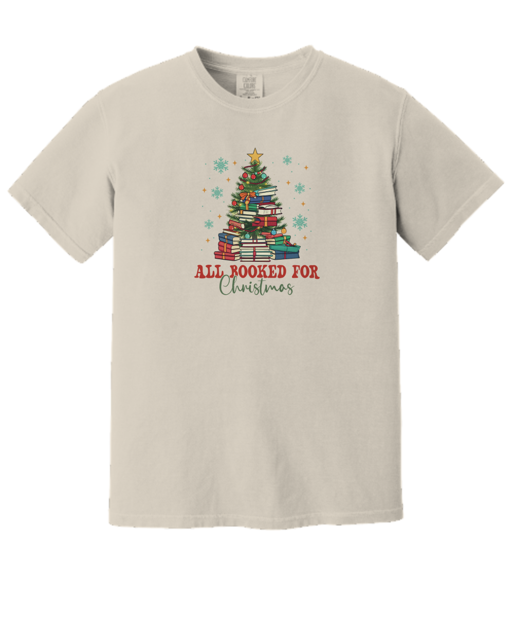 Christmas Books Shirt, All Booked for Christmas Shirt, Gift for Librarian, Bookworm Christmas, Book Lover Gift, Bookish Shirt