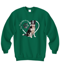 Load image into Gallery viewer, Valentine Border Collie Sweatshirt, Border Collie Mom, Valentine Heart Dog Sweatshirt, Valentine Dog, Gift for Dog Lover, Border Collie
