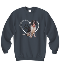 Load image into Gallery viewer, Valentine Springer Spaniel Sweatshirt, Springer Spaniel Mom, Valentine Heart Dog, Valentine Dog Sweatshirt, Gift for Dog Lover
