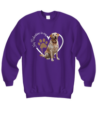 Load image into Gallery viewer, Valentine Yellow Lab Sweatshirt, Yellow Lab Mom, Valentine Heart Dog, Valentine Dog Sweatshirt, Gift for Dog Lover
