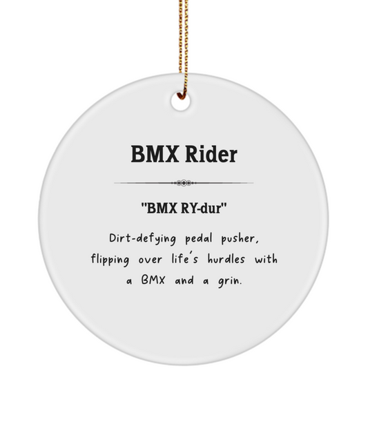 Bmx Ornament, Bmx Rider Gift, Gift for Biker, Bicycle Ornament, Extreme Sports Gift, Bike Lover Gift, Cyclist Present, Bmx Fan Gift