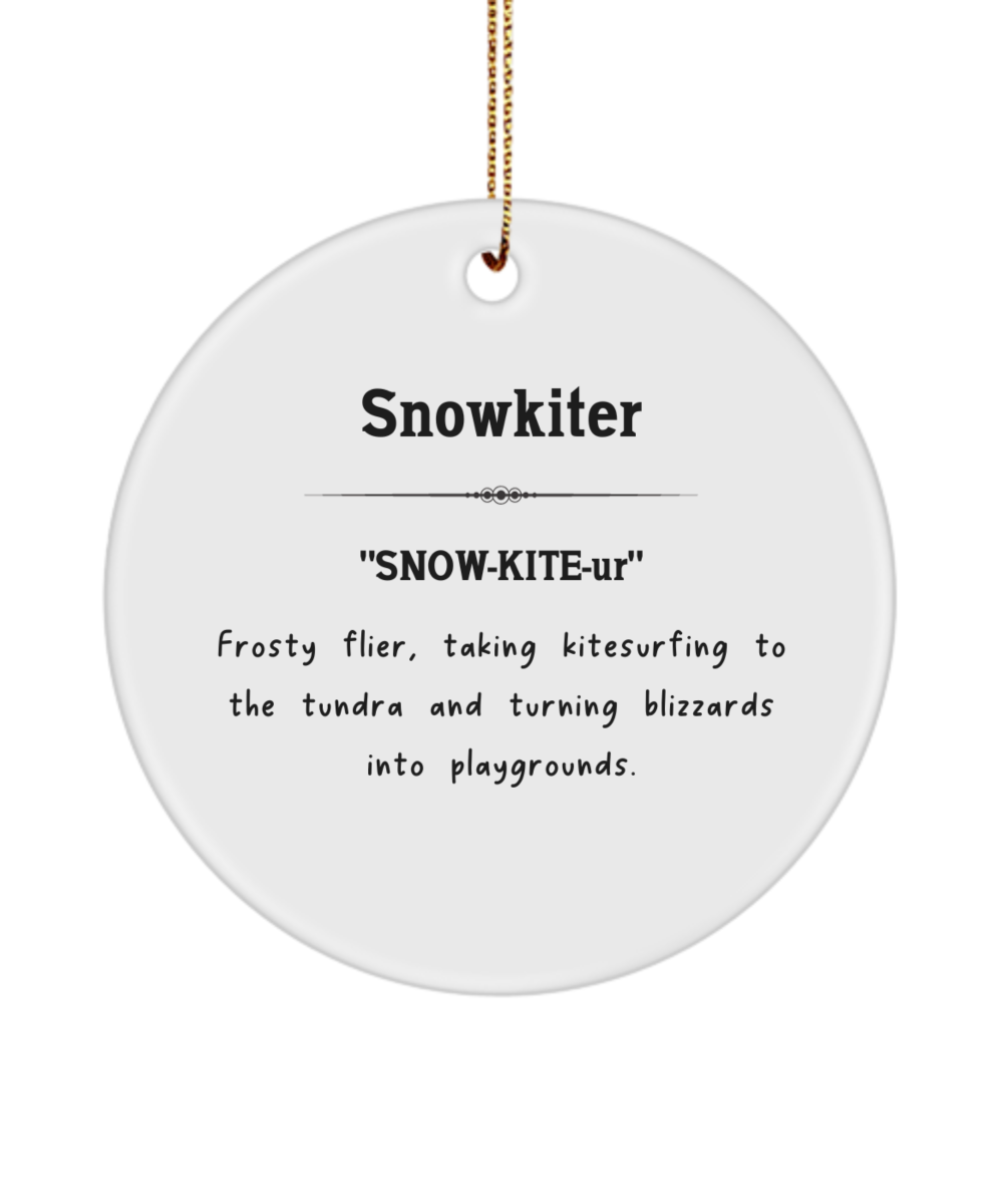 Snowkiter Ornament, Snowkiting Gift, Kiteskiing Keepsake, Winter Sports Gift, Snowkite Lover Gift, Kite Skiing Ornament, Gift for Snowkiter