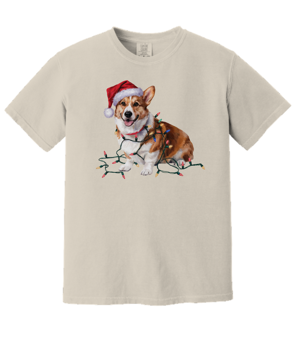 Christmas Cardigan Welsh Corgi Shirt, Christmas Lights Dog Tee, Christmas Dog, Corgi Mom Tee, Gift for Dog Lover, Corgi Tee