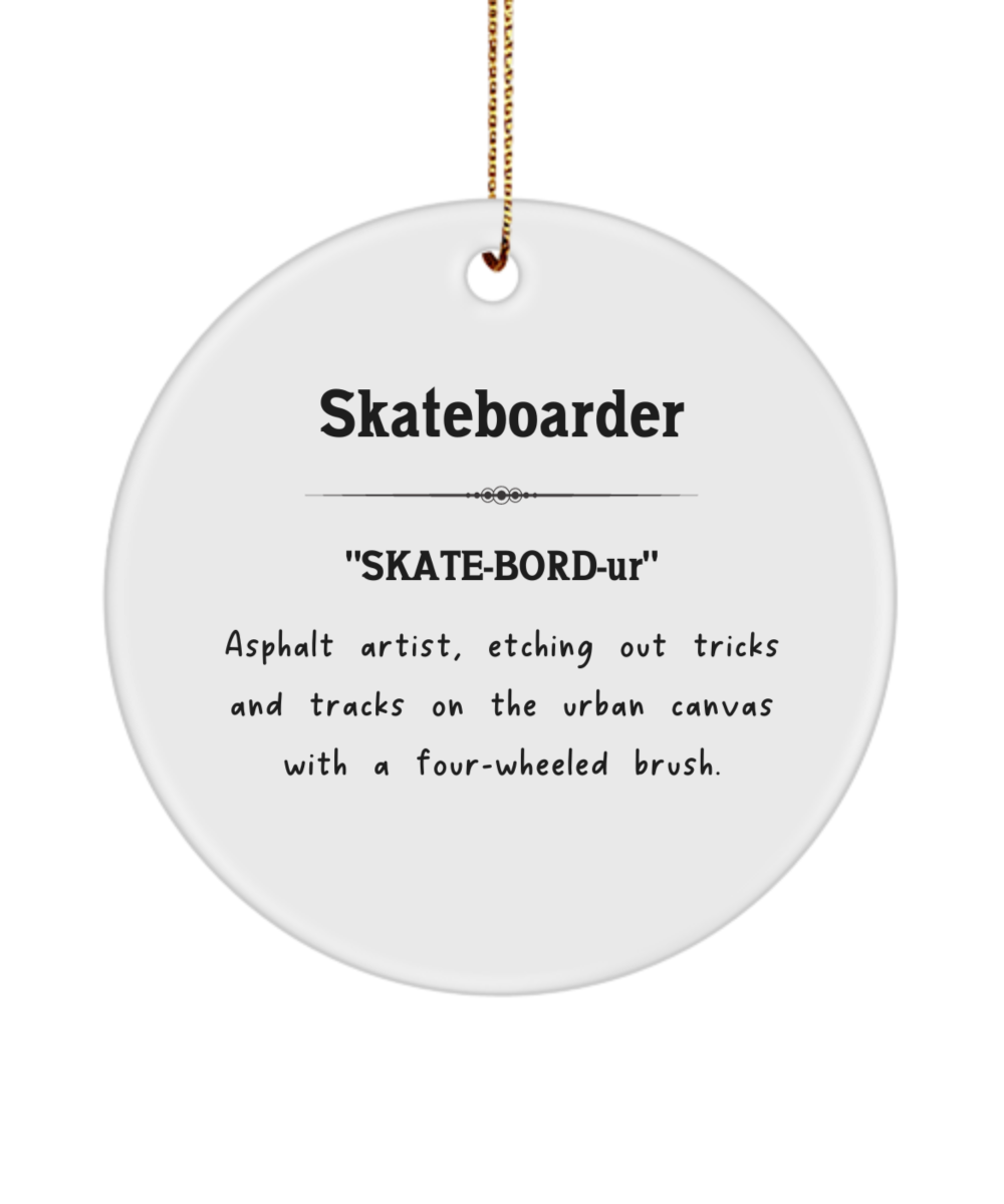 Skateboard Ornament, Skater Gift, Skateboarder Gift, Extreme Sports Ornament, Skateboard Keepsake, Skateboarding Ornament, Skate Lover Gift