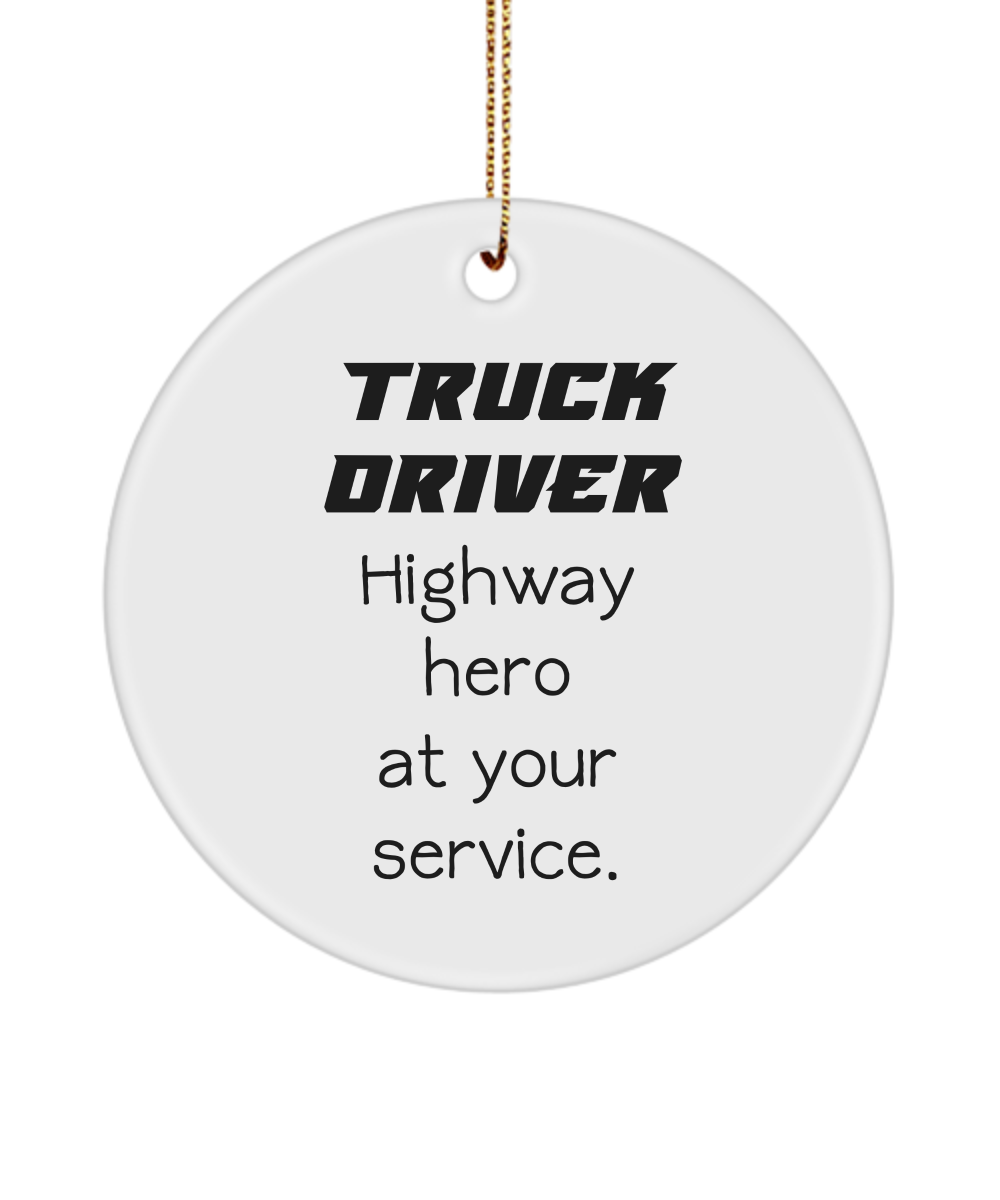 Trucker Gifts for Truck Driver, Truck Driver Appreciation Gifts, Truck Driver Ornament, Truck Driver Gifts, Semi-trailer Truck Driver