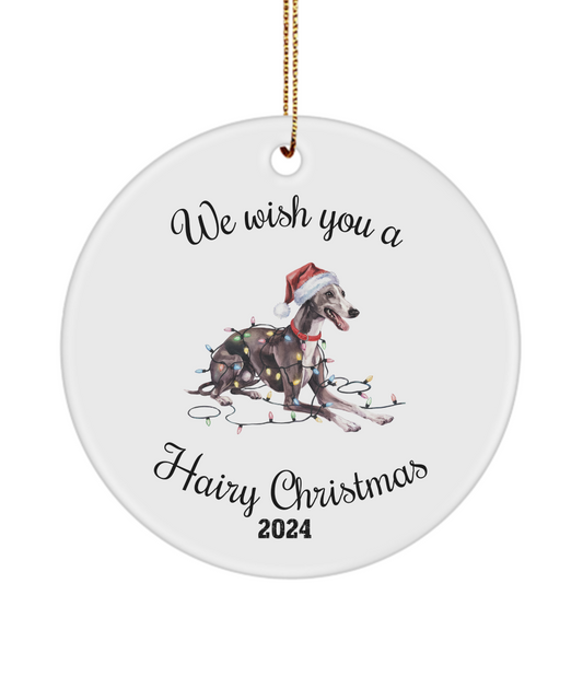 Christmas Greyhound Ornament, Christmas Lights Dog Keepsake, Christmas Dog, Greyhound Mom, Gift For Dog Lover, Greyhound