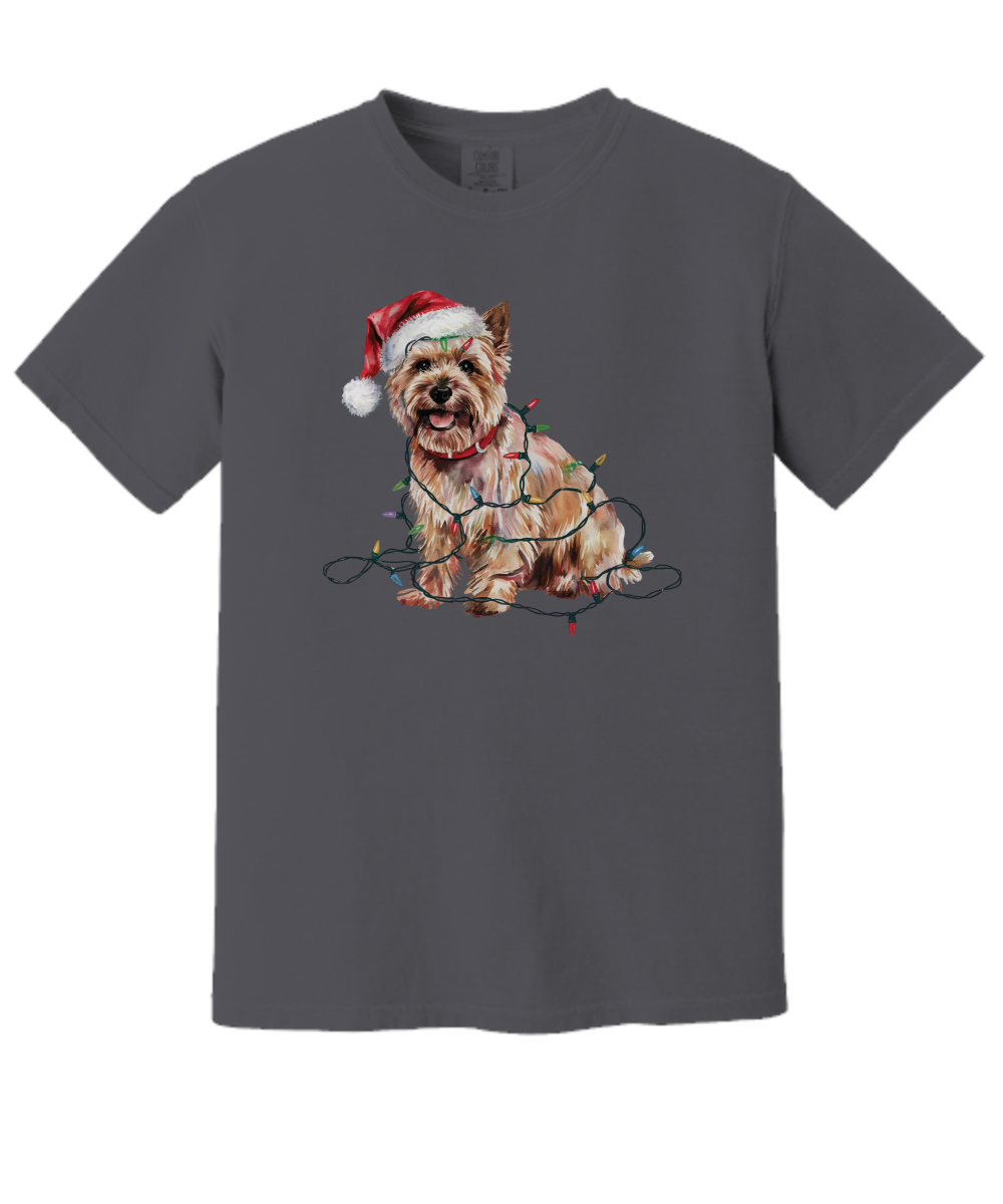 Christmas Cairn Terrier Shirt, Christmas Lights Dog Tee, Christmas Dog Tee, Cairn Terrier Mom Tshirt, Gift for Dog Lover, Cairn Terrier