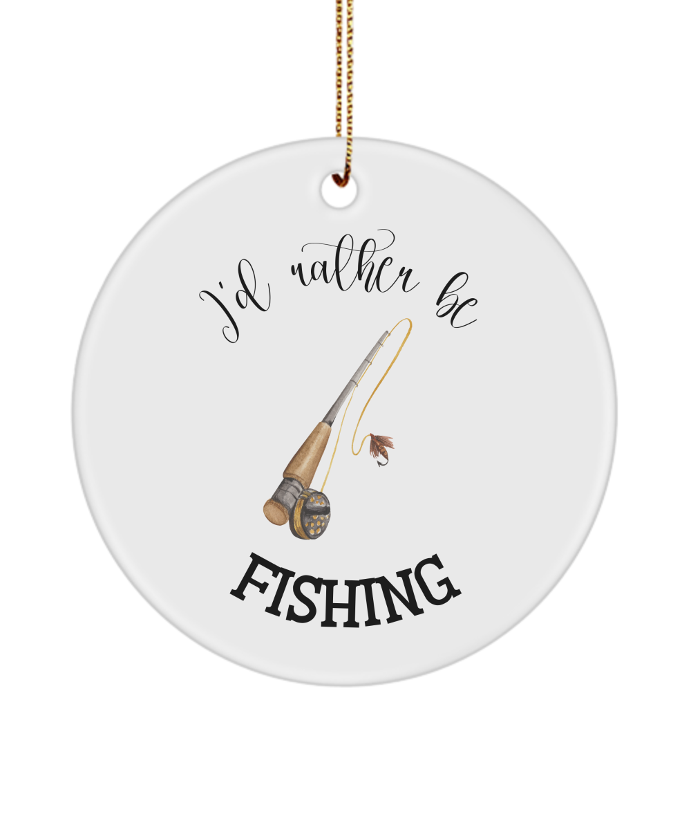 Fishing Ornament, Fisherman Gift, Fishing Decor, Angler Gift, Fishing Gear Gift, Hobby Ornament, Fish Lover Gift, Sportsman Gift