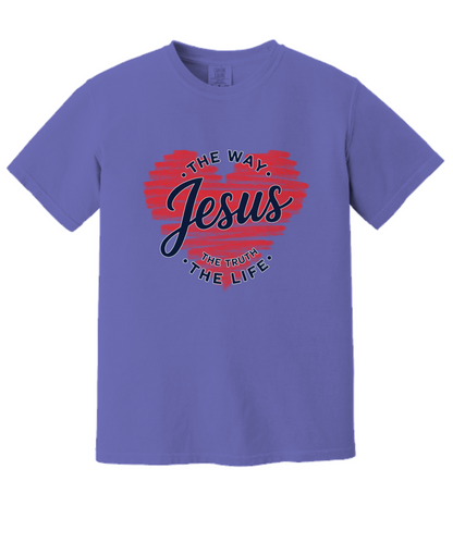 Jesus The Way The Truth The Life Shirt, Comfort Colors Christian Shirt, Retro Christian Tshirt, Jesus Tee, Christian Apparel