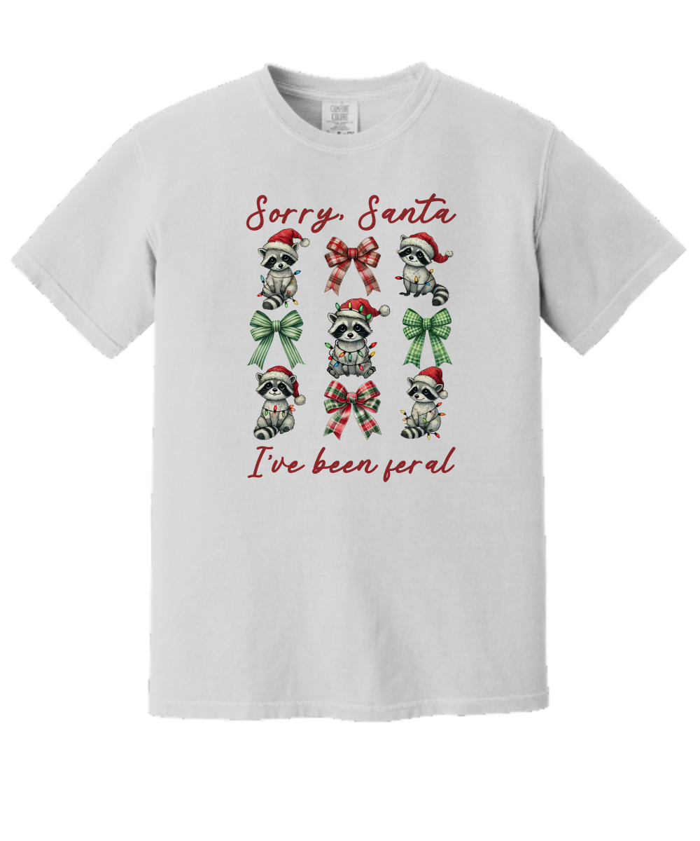 Christmas Raccoon Shirt, Raccoon Coquette Shirt, Christmas Season Feral Raccoon Shirt, Christmas Shirt, Funny Raccoon Meme