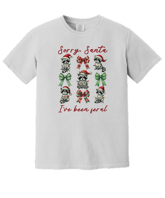 Christmas Raccoon Shirt, Raccoon Coquette Shirt, Christmas Season Feral Raccoon Shirt, Christmas Shirt, Funny Raccoon Meme